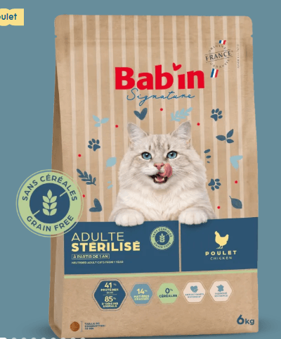 Chat Adulte Stérilisé Sans Céréales - Poulet - 6 Kg